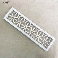 Diffuseur de Ventilation de Plafond Rectangulaire Moderne Notre Propre Grille d'aération Élégant Aluminium Acier Inoxydable Décoratif Air