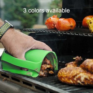 Multi-functional <b>Silicone</b> Anti-scald Non-slip Vegetable Cutting Aid <b>Silicone</b> Anti-slip Heat Insulation Clip Cooking <b>Baking</b> - Product Image 2