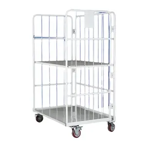 Cage de conteneur pliable en treillis métallique, utilisée pour les supermarchés et les magasins