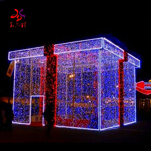 Chất Lượng Cao Big Outdoor <span class=keywords><strong>Christmas</strong></span> Decor <span class=keywords><strong>Led</strong></span> Thương Mại Tím 3d Gift Box Motif Lights Hiển Thị Cho Trang Trí Công Viên - Product Image 3
