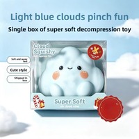 Jumbo Süße Wolken-Squishy-Spielzeug Langsam Aufsteigende Wellenwolke mit Niedriger Farbsättigung in Macaron-Farben Handflächengroß zum Kneten und Quetschen für Stressabbau