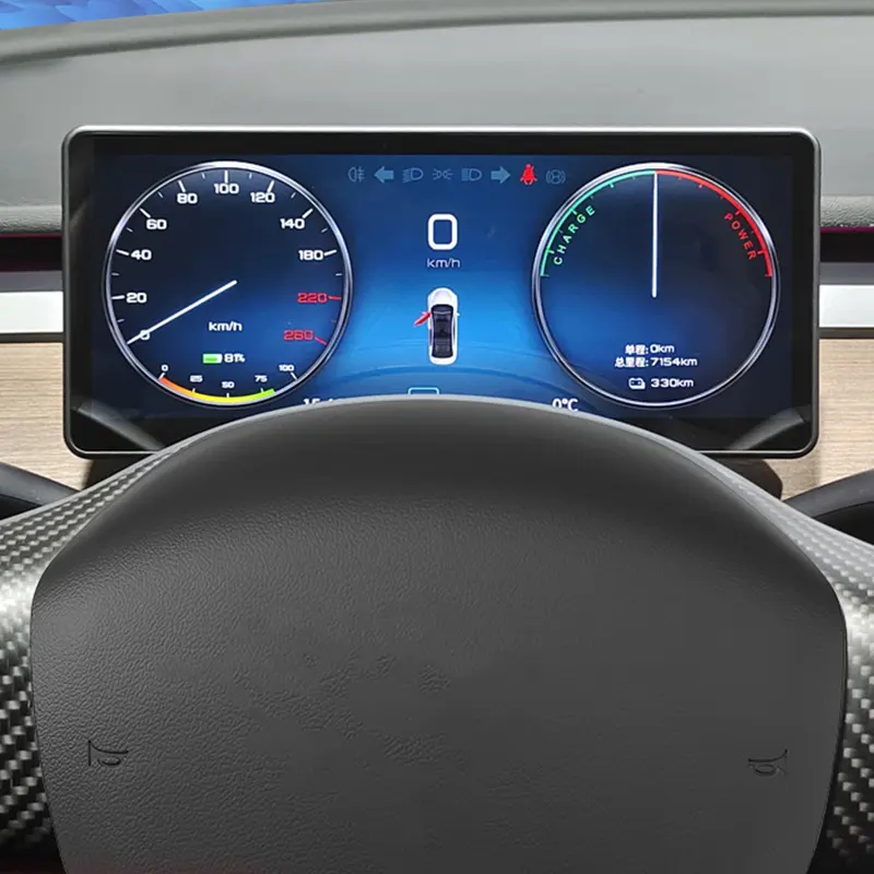 Car Display Screen High-Definition Ultra Mini Screen For Tesla Model Y/3 Speed Mileage Battery Usage Turn Signal Display