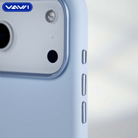 Coque de téléphone VAWI S071 avec cadre métallique, étui en silicone liquide pour iPhone 17 16 15 14 13 Pro Max, Funda Para Celulares
