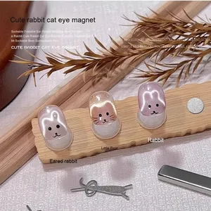 Stylo magnétique en forme de Y pour effet œil de chat, motif lapin, outil en plastique pour vernis gel magnétique, pour la création d'effets d'art sur les ongles - Product Image 5