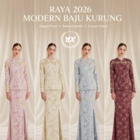 Ensemble de vêtements modestes plissés à manches transparentes, vert sauge, motif floral, style Baju Kurung moderne, personnalisé OEM ODM Raya 2026