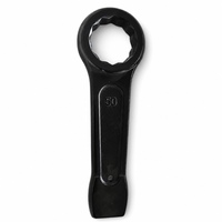 Clé à chocs robuste à anneau ouvert en acier au carbone industriel noir, compatible pouces/métrique, OEM V-STRONG 50MM
