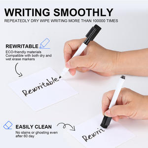 Película <span class=keywords><strong>de</strong></span> Pizarra Blanca Borrable <span class=keywords><strong>de</strong></span> TPE Ecológica para el Hogar/<span class=keywords><strong>Oficina</strong></span>, Notas Adhesivas Autoadhesivas con Ventilación, Juego <span class=keywords><strong>de</strong></span> 12 Piezas + Bolígrafo - Product Image 2