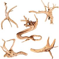 Branche de bois flotté naturelle courbée PKY, racine de bois dur coulante pour aquascape, aquarium, tortue, reptile, ornement d'aquarium