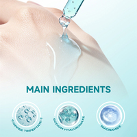 Sérum au peptide de cuivre GHK-Cu, sérum à l'acide hyaluronique pour le visage, sérum liquide à la vitamine C avec des bienfaits anti-âge et éclaircissants, marque privée