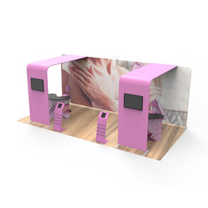 3x6 Tragbarer Faltbarer Aluminium-Messestand mit Spannstoff-Hintergrundwand und Trennwänden für Messen und Werbung OEM - Product Image 1