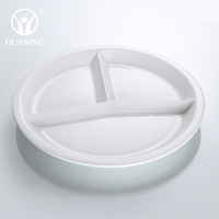 Assiettes de table en porcelaine, 100 pièces, 3 compartiments, assiettes à dîner pour les restaurants et les hôtels