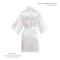 Personnalisation de haute qualité Robe à manches longues à lacets pour femmes Cardigan chemise de nuit peignoir en soie glacée