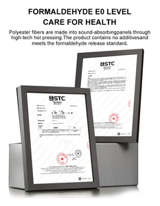 Panneaux acoustiques en fibre de polyester écologiques modernes, épaisseur 1 cm, couleur personnalisable, design 3D, décoratifs - Product Image 6