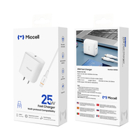 Chargeurs de téléphone portable Miccell Wholesale PD 25W, charge rapide économique avec port de sortie Type-C pour iPhone, Samsung et téléphones Android