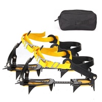 Équipement d'escalade et de randonnée en plein air portable universel anti-dérapant durable 10 goujons crampons à glace en acier