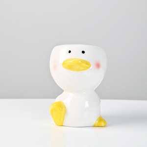 Vente en gros de pots à succulentes en céramique mignons et amusants en forme d'animaux pour la décoration de bureau, de maison et de bureau, cadeau - Product Image 2