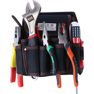 PLAYMAX Multifunctional Portable <b>Electricians</b> <b>Tool</b> <b>Kit</b> Multi-pocket Waterproof <b>Tool</b> Bag Waist Pack Buckle Closure High-Capacity - Product Image 1