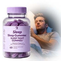 Gummies pour le sommeil OEM/ODM 5mg Mélatonine L-Théanine Magnésium Camomille Lavande Sureau Aide naturelle au sommeil Végétarien