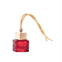 Flacon en verre vide de 10 ml pour diffuseur d'huiles essentielles, à suspendre pour voiture, transparent, ambré, jaune, rouge, bleu