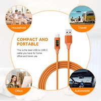 ODM Bio 5A/6A/66W/99W USB type-c PD câble de charge LED affichage numérique charge rapide pour Samsung chargeur personnalisé cordon de données