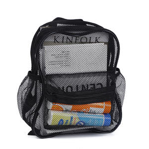 Sac à dos d'école pour enfants à haute capacité de charge, sac de plage transparent simple, fermeture éclair, certifié CPC, sac à dos en maille Oxford pour l'école et la plage - Product Image 4