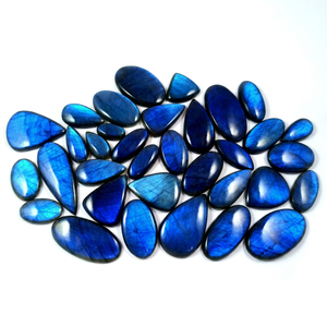 Labradorite bleue naturelle, cabochon de pierre précieuse en vrac, vente en gros pour la fabrication de bijoux, pierre de guérison, pendentif en labradorite, pierres précieuses - Product Image 1