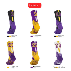 Chaussettes de sport professionnelles All-Star Number automne hiver épaissi entraînement à mi-tube absorbant la sueur chaussettes d'équipage de sport de <span class=keywords><strong>basket</strong></span>-ball - Product Image 3