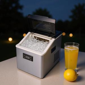 Machine à glaçons compacte en acier inoxydable à économie d'énergie avec moteur et roulement durables pour hôtels, studios, rassemblements et fêtes - Product Image 1
