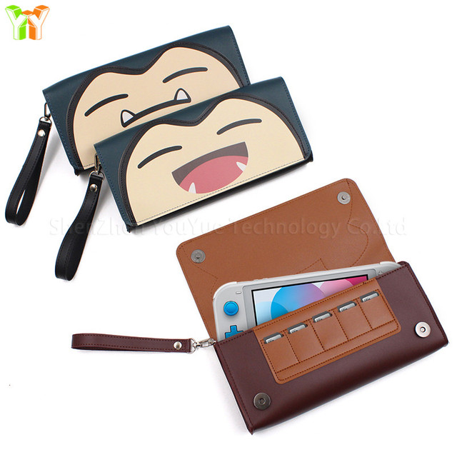 PU Leather Switch Carrying Bag Protective Case Switch Lite Case Portable Switch Game Case Holder with 5 Games Slots