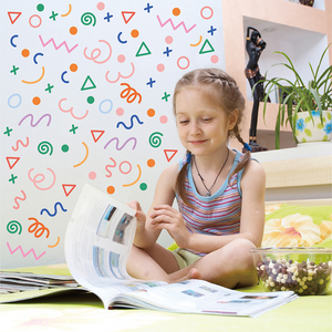 20 pz/set Doodle adesivi da parete adesivi creativi adesivi murali camera da letto stanza dei bambini scuola di giochi arte astratte adesivi murali - Product Image 3