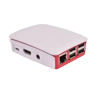 Raspberry Pi 3B Officiel Importé avec Amplification WiFi Intégrée, Coque Rouge et Blanche, Composants Électroniques