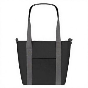 Nouveau sac fourre-tout en nylon pour femme, style coréen, plissé, à fermeture ouverte, grande capacité, sac de voyage à bandoulière avec double sangle - Product Image 2