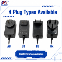 Adaptateur secteur mural personnalisable AC-DC 12V 24V 0.75A 2A avec prise US, alimentation à découpage pour caméra, moniteur, humidificateur