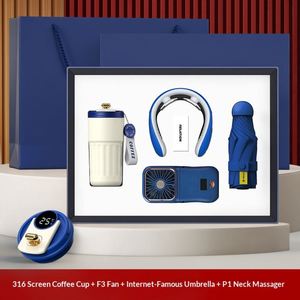 Coffret Cadeau d'Affaires de Luxe : Tasse à Café + Masseur Cervical + Ventilateur + Parapluie pour Ensemble Cadeau d'Entreprise Haut de Gamme - Product Image 3