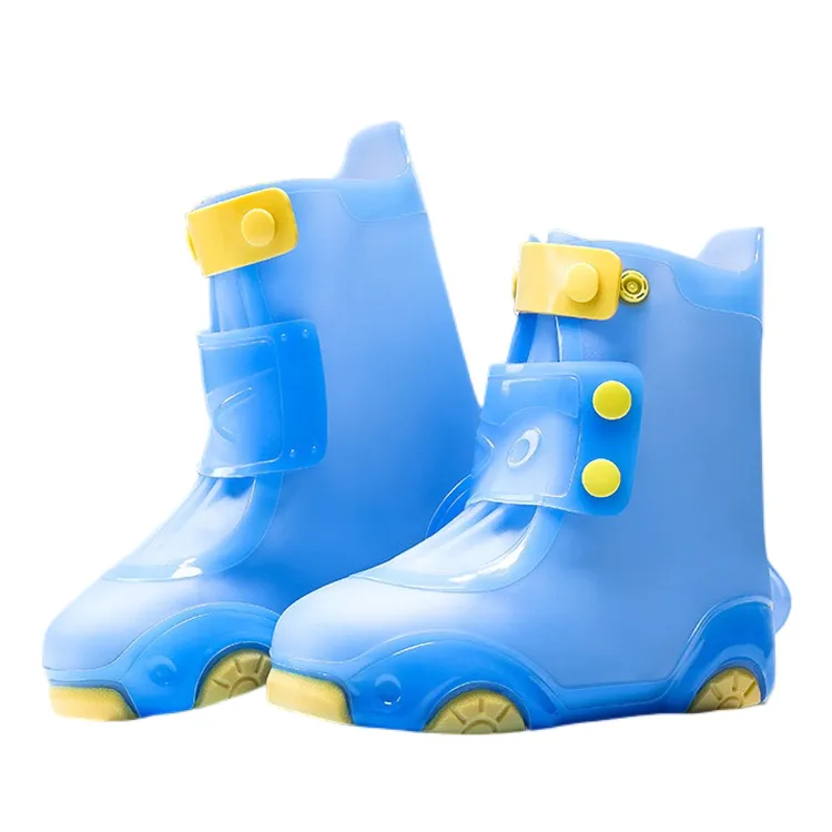 Waterproof Rainboots for kids boys girls zipper Anti-Slip Rain Shoes Children's cover shoes
