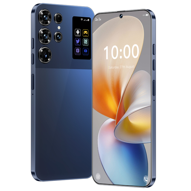 Factory Wholesale S25 Ultra Plus 5G Smartphone Dual SIM Android 14 8GB+256GB LED Display 7.3" 90Hz 65W Quick Charge Face Unlock