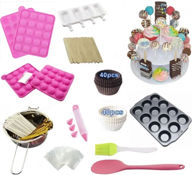 Offre Spéciale outils de fabrication de sucettes gâteau Pop Stand Cakepop moule de cuisson outil de décoration de bonbons