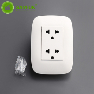 UK plastique électro allemagne maison alimentation lumière de secours derrière mur double montage <span class=keywords><strong>TV</strong></span> prises interrupteur - Product Image 2