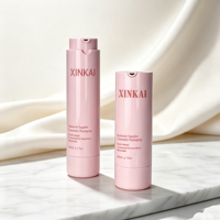 Flacons de luxe à pompe sans air en plastique dégradé rose mat, 30 ml et 50 ml, pour crème visage, crème contour des yeux et masque facial