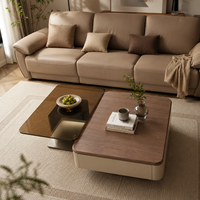 Meuble de salon moderne et élégant en marbre arrondi, avec cadre en bois durable et écologique, surface spacieuse de haute qualité