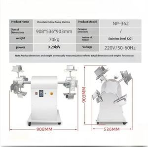 เครื่องเขย่าแม่พิมพ์<span class=keywords><strong>ช็อกโกแลต</strong></span>อัตโนมัติ เครื่องแกว่ง<span class=keywords><strong>ช็อกโกแลต</strong></span> เครื่องทำช็อกโกแลตกลวงแบบหมุน - Product Image 2