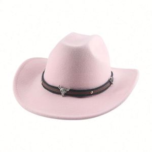Sombrero de Vaquera de Moda, Nuevo Modelo 2023, Más Vendido, Sombrero de Vaquero Occidental de Lana Sintética - Product Image 3