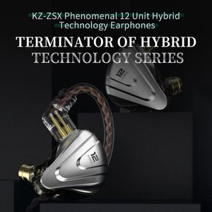 Écouteurs KZ ZSX en métal, technologie hybride 5ba+1dd, 12 haut-parleurs, basses HiFi, écouteurs intra-auriculaires, moniteur intra-auriculaire, <span class=keywords><strong>casque</strong></span> à réduction de bruit - Product Image 4