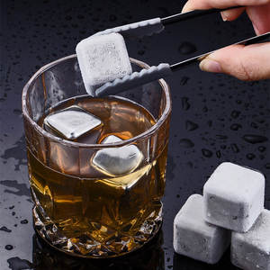 Cubo de hielo de enfriamiento cuadrado de acero inoxidable 18/10 de lujo, accesorio de barra antiadherente Popular, seguro para alimentos para cócteles y servir vino - Product Image 5