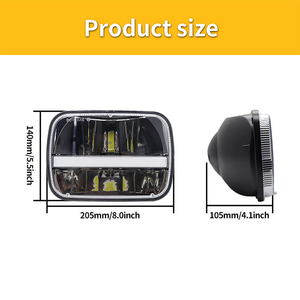 Fari LED 5x7 pollici barra luminosa 6000K 45W in esecuzione svolta Sinal luce Hi-Lo fascio Offroad - Product Image 2