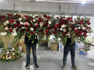 Ghirlanda di Fiori di Seta Personalizzata di Alta Qualità, Centrotavola per Matrimoni, Eventi e Feste in Stile <span class=keywords><strong>Giardino</strong></span> - Product Image 6