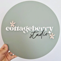 Plaque de porte personnalisée en acrylique avec lettres en relief 3D pour la décoration murale de la boutique de l'entreprise