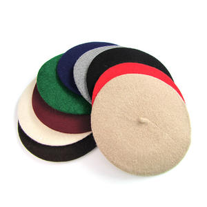 <span class=keywords><strong>Béret</strong></span> en laine solide européen et <span class=keywords><strong>américain</strong></span> pour femmes et filles, mode d'hiver, bérets Fedora - Product Image 3