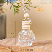 Diffuseur de voiture multi-styles en verre dépoli vide, flacon de parfum, pendentif désodorisant, flacon à bouchon à vis pour huile parfumée