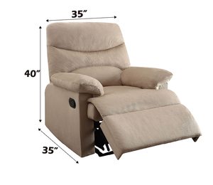 Beige Woven Fabric Modern Leisure Motion <b>Recliner</b> Chair-Durable & Soft - Product Image 6